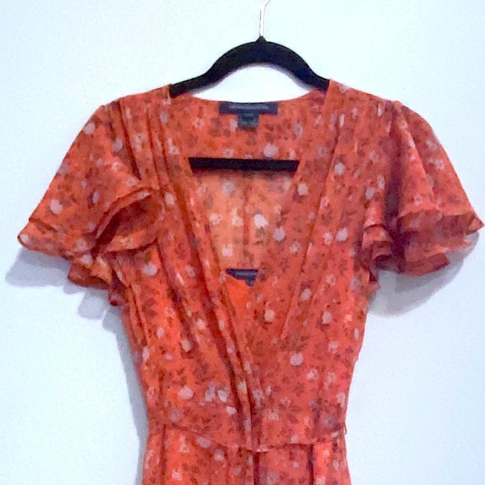 French Connection Maxi Flutter Sleeve Floral Dres… - image 5